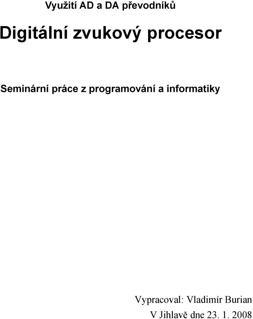 programování a informatiky