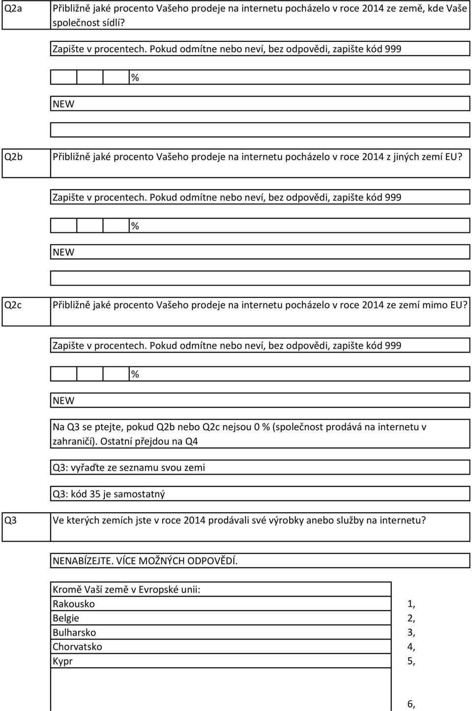 Qc Přibližně jaké procento Vašeho prodeje na internetu pocházelo v roce 0 ze zemí mimo EU?