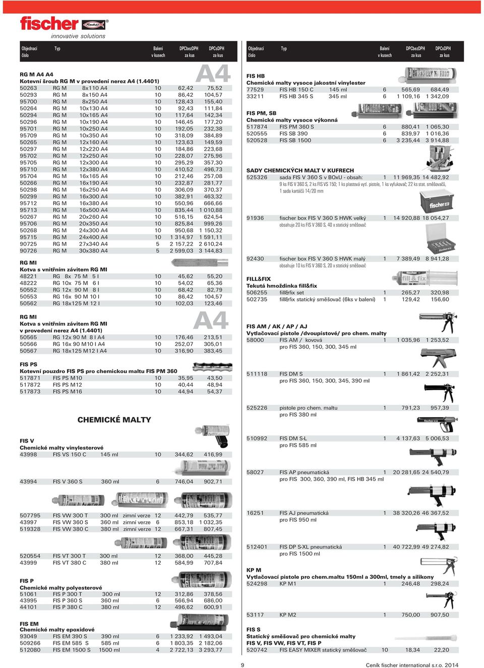 146,45 177,20 95701 RG M 10x250 10 192,05 232,38 95709 RG M 10x350 10 318,09 384,89 50265 RG M 12x160 10 123,63 149,59 50297 RG M 12x220 10 184,86 223,68 95702 RG M 12x250 10 228,07 275,96 95705 RG M