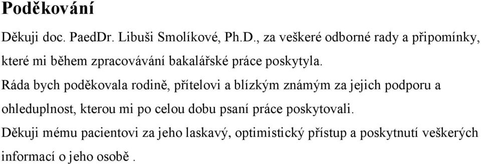 . Libuši Smolíkové, Ph.D.
