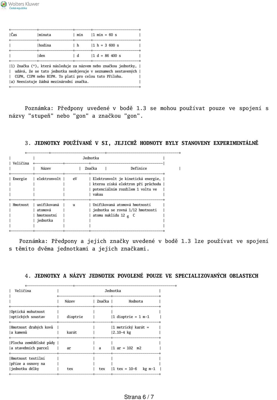 3 se mohou používat pouze ve spojení s názvy "stupeň" nebo "gon" a značkou "gon". 3.