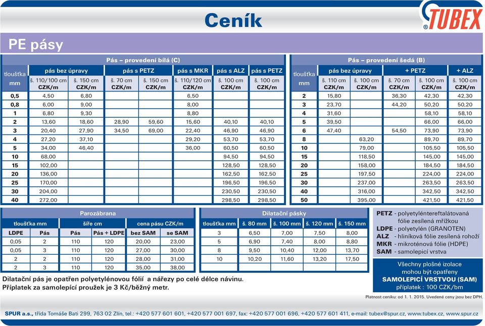 100 c CZK/ 2 13,60 18,60 28,90 59,60 15,60 40,10 40,10 3 20,40 27,90 34,50 69,00 22,40 46,90 46,90 4 27,20 37,10 29,20 53,70 53,70 5 34,00 46,40 36,00 60,50 60,50 10 68,00 94,50 94,50 15 102,00