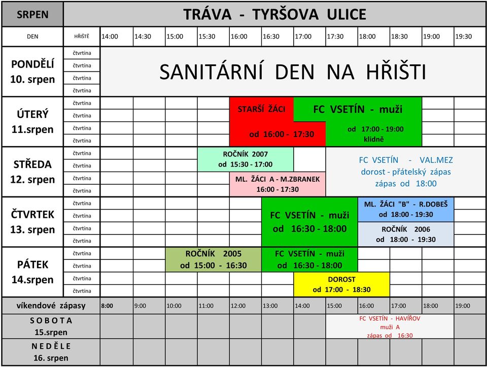 ŽÁCI A - M.