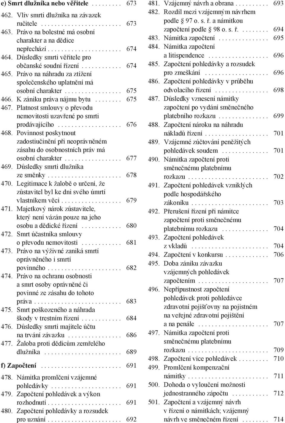 ....... 675 467. Platnost smlouvy o převodu nemovitosti uzavřené po smrti prodávajícího................... 676 468.
