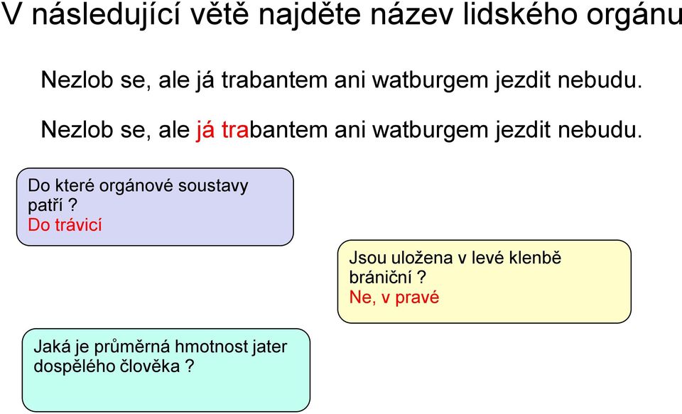 Ne, v pravé Jaká je