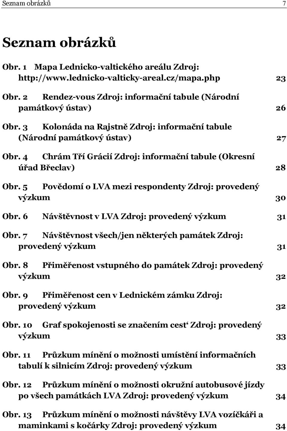 4 Chrám Tří Grácií Zdroj: informační tabule (Okresní úřad Břeclav) 28 Obr. 5 Povědomí o LVA mezi respondenty Zdroj: provedený výzkum 30 Obr. 6 Návštěvnost v LVA Zdroj: provedený výzkum 31 Obr.