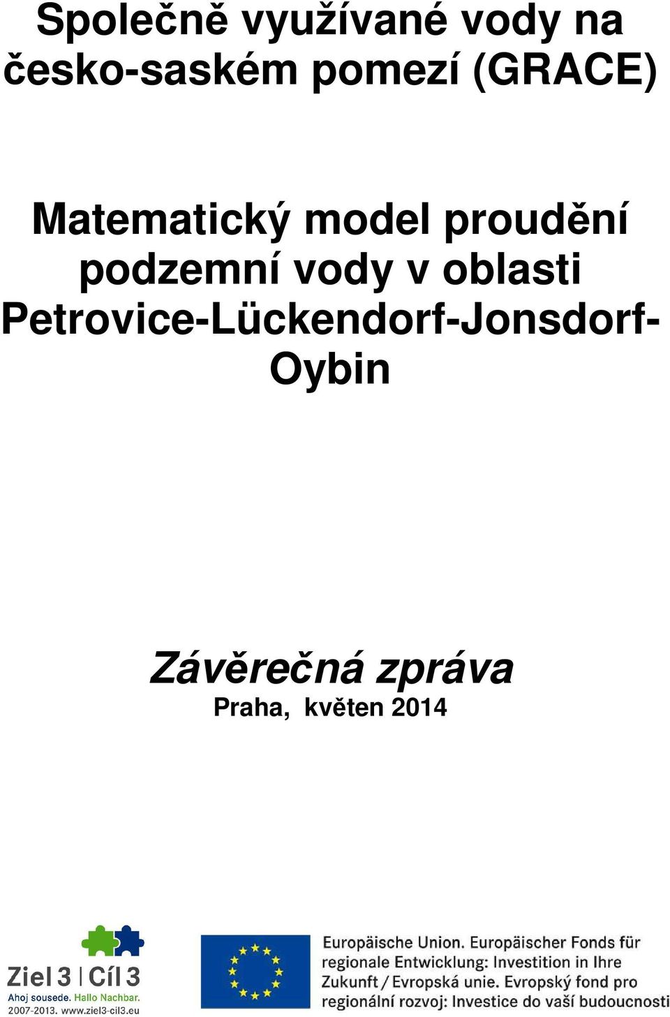 podzemní vody v oblasti