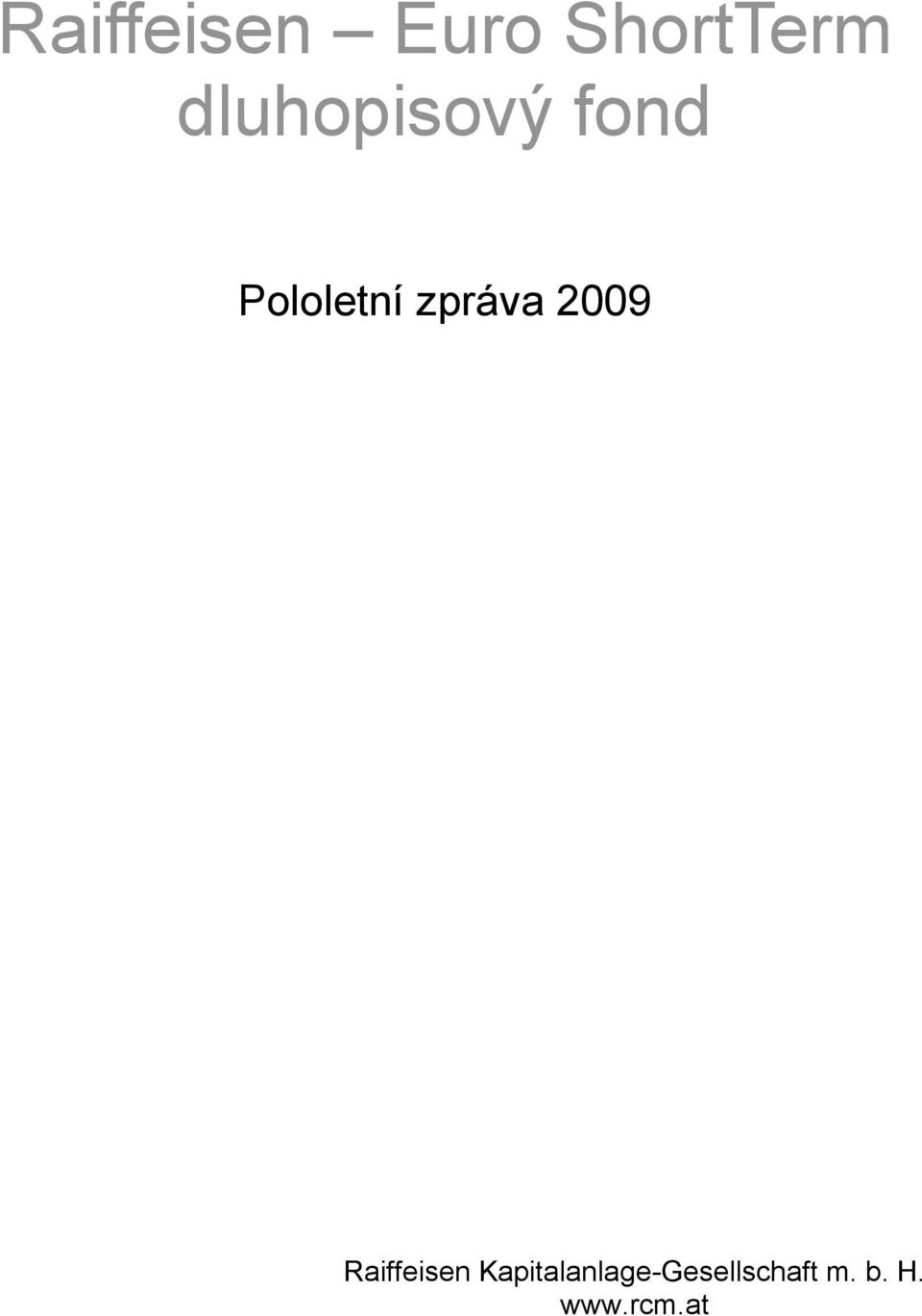 zpráva 2009 Raiffeisen
