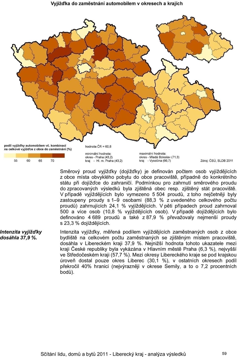 Podmínkou pro zahrnutí směrového proudu do zpracovaných výsledků byla zjištěná obec resp. zjištěný stát pracoviště.