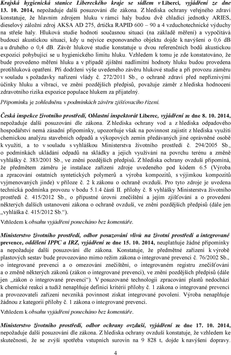 výduchy na střeše haly.