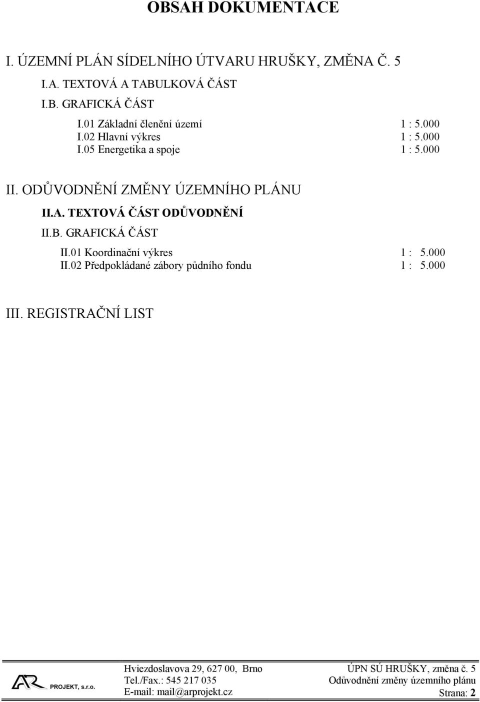 ODŮVODNĚNÍ ZMĚNY ÚZEMNÍHO PLÁNU II.A. TEXTOVÁ ČÁST ODŮVODNĚNÍ II.B. GRAFICKÁ ČÁST II.