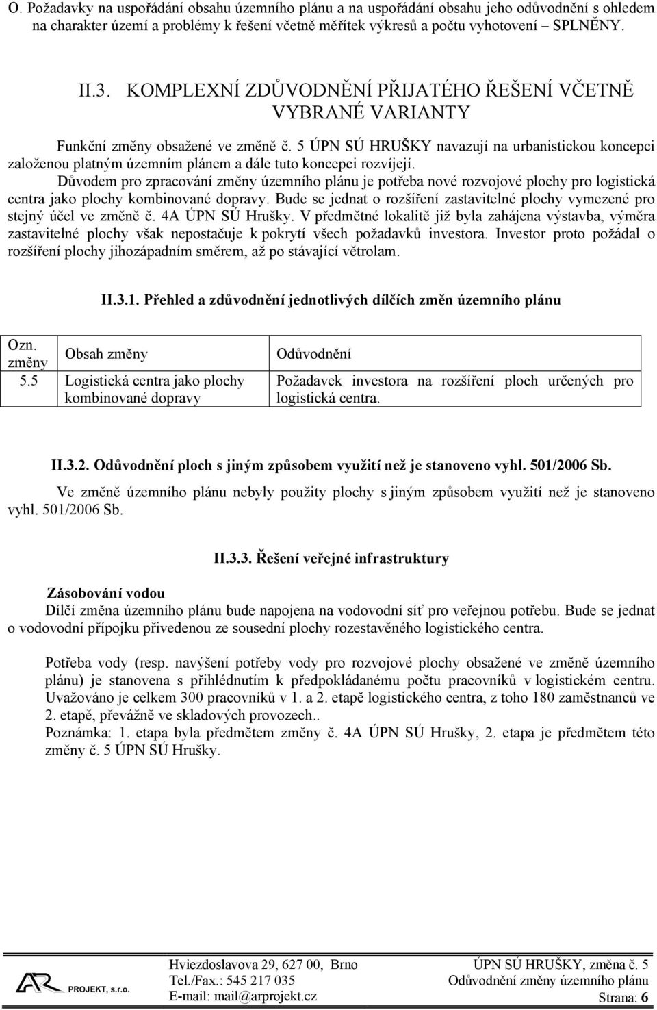 5 ÚPN SÚ HRUŠKY navazují na urbanistickou koncepci založenou platným územním plánem a dále tuto koncepci rozvíjejí.