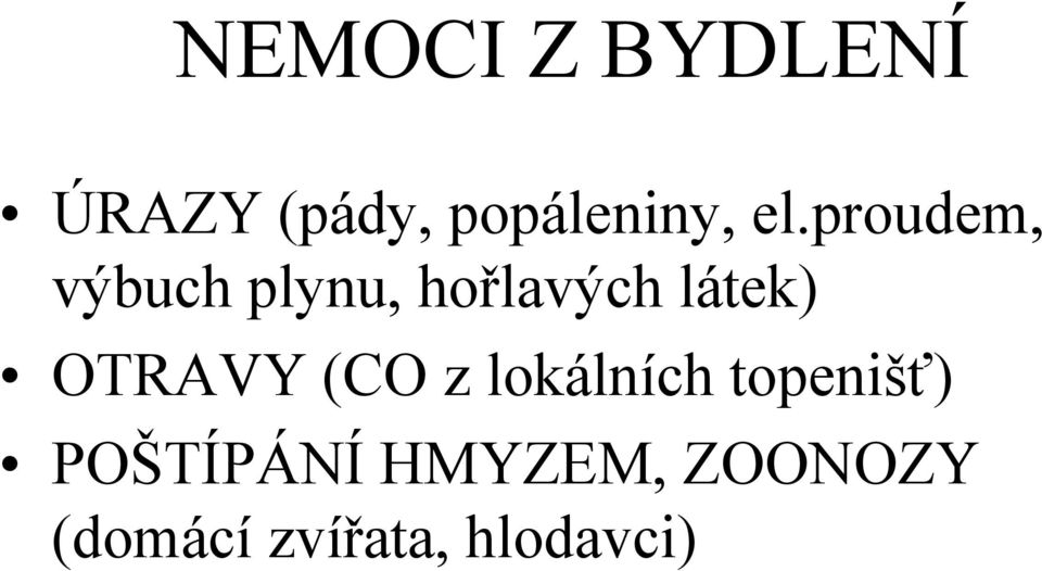 OTRAVY (CO z lokálních topenišť) POŠTÍPÁNÍ