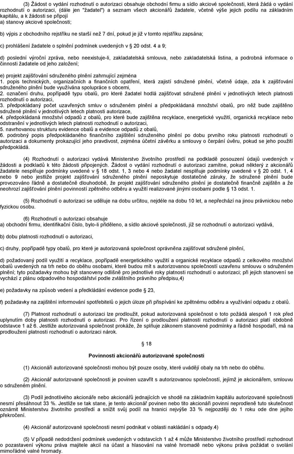 prohlášení žadatele o splnění podmínek uvedených v 20 odst.