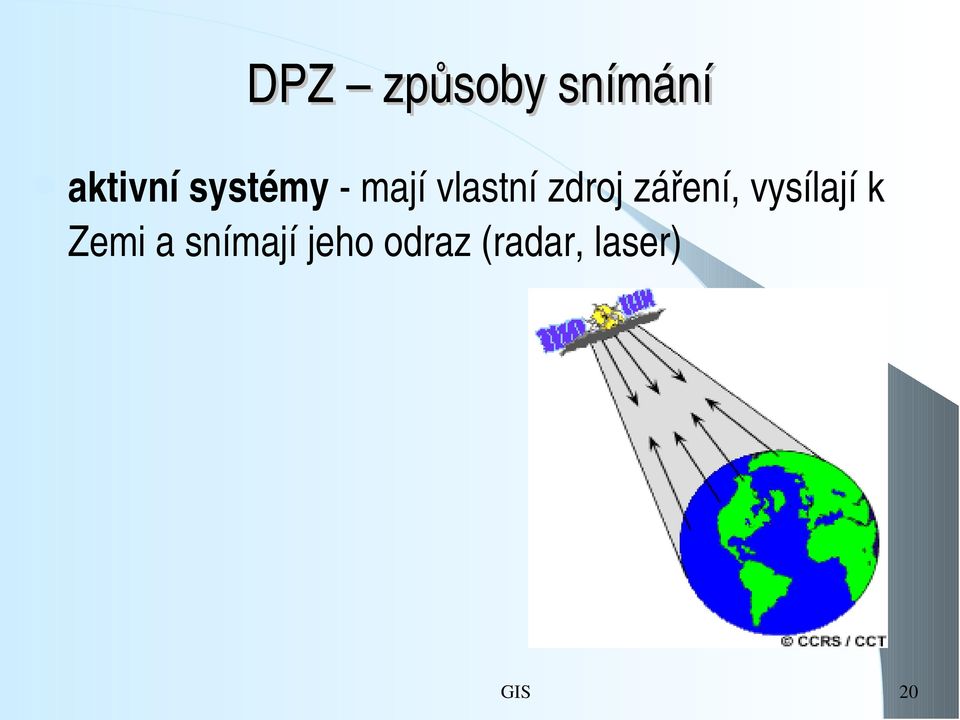 záření, vysílají k Zemi a