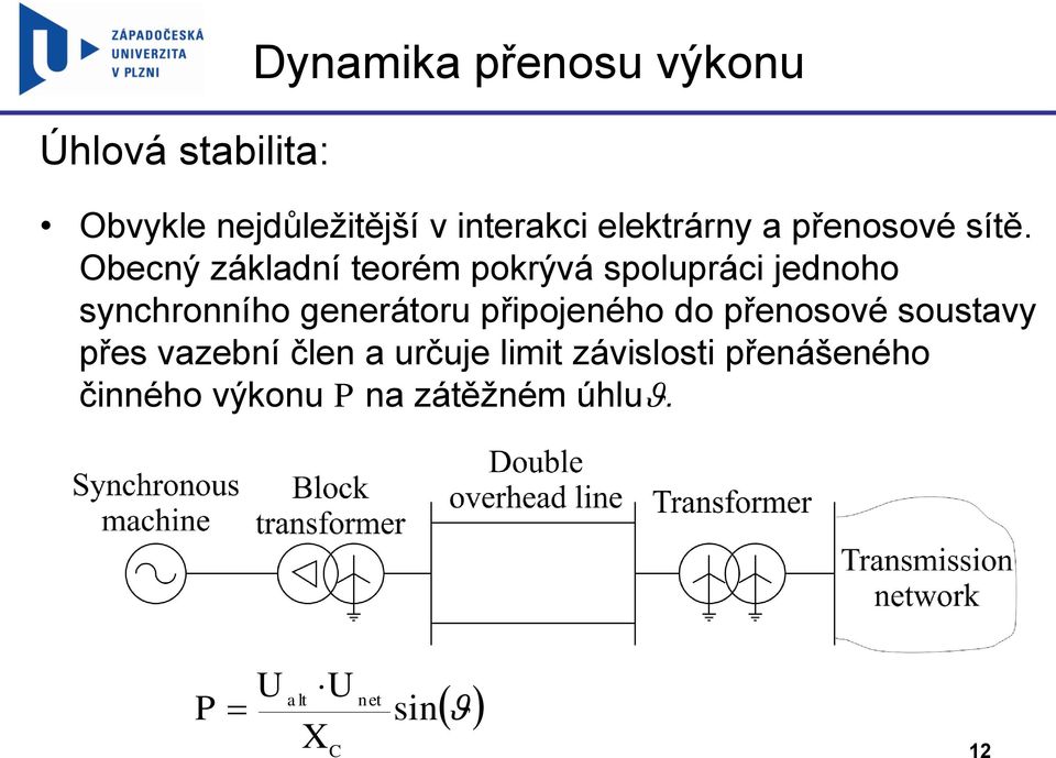 Obecný základní teorém pokrývá spolupráci jednoho synchronního generátoru