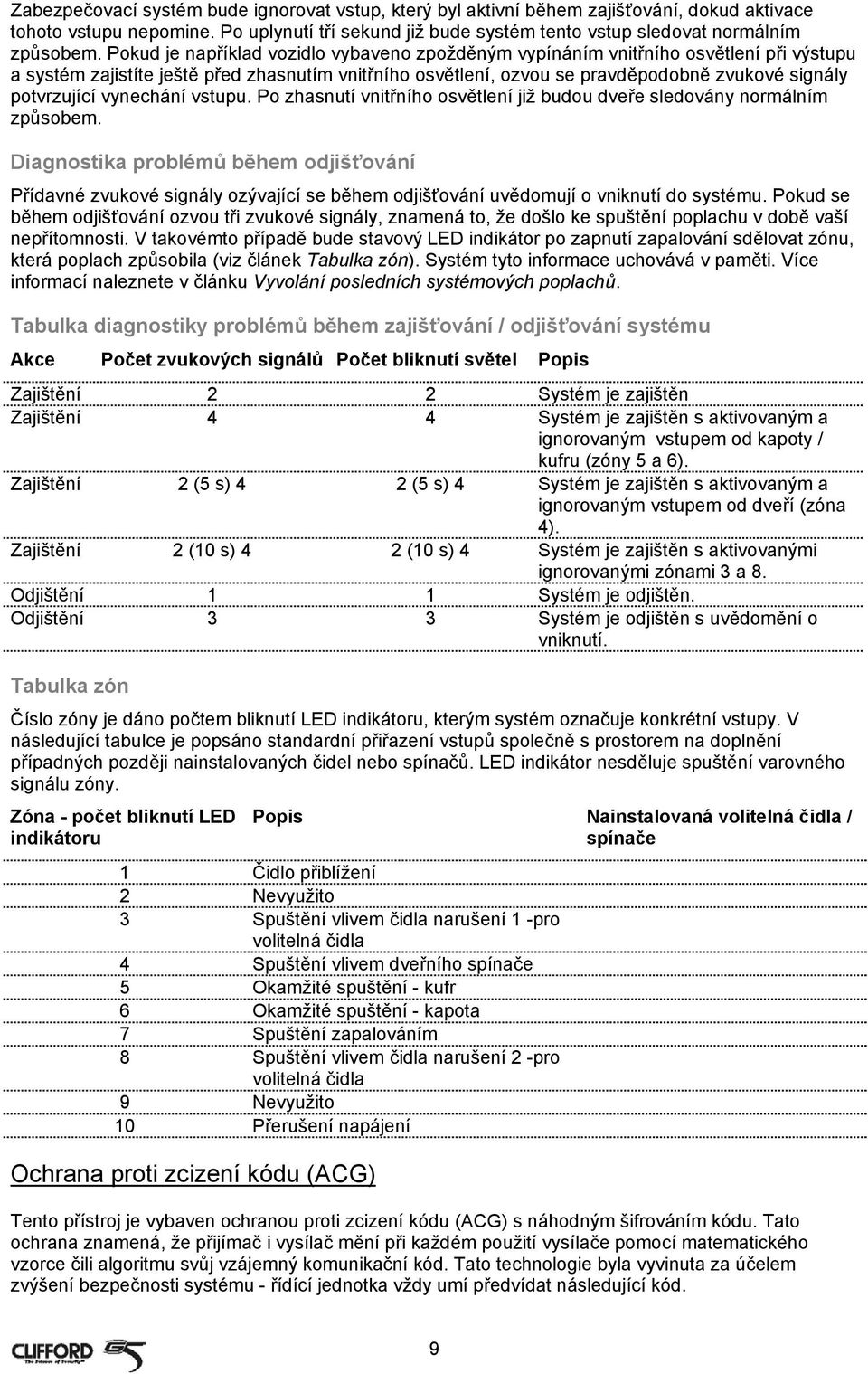 vynechání vstupu. Po zhasnutí vnitřního osvětlení již budou dveře sledovány normálním způsobem.