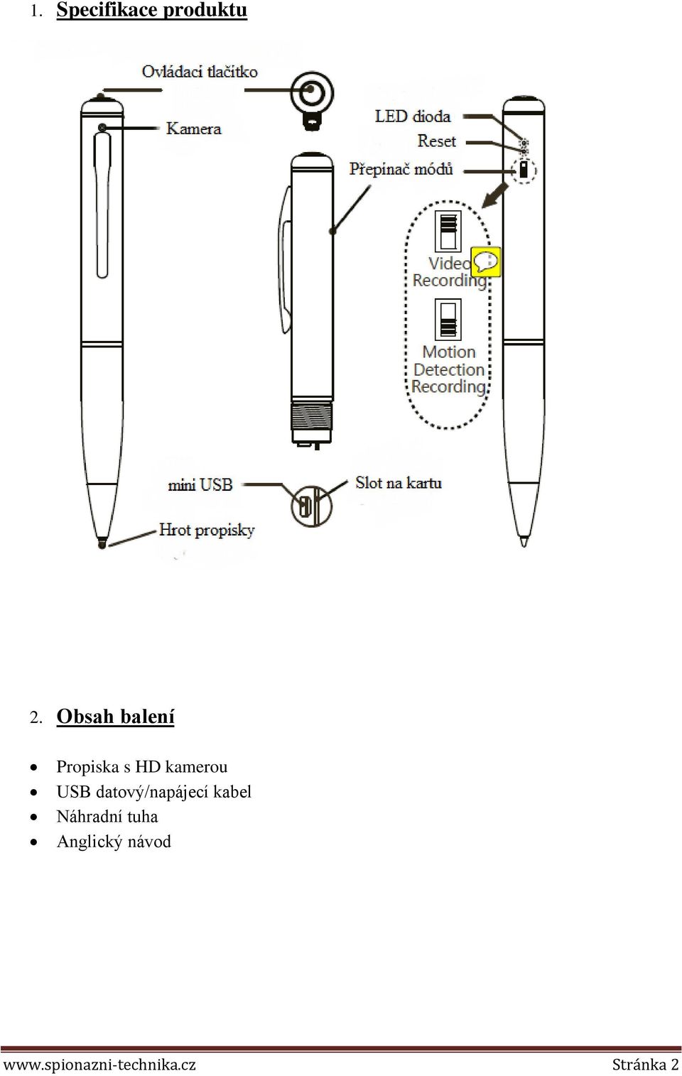 USB datový/napájecí kabel Náhradní