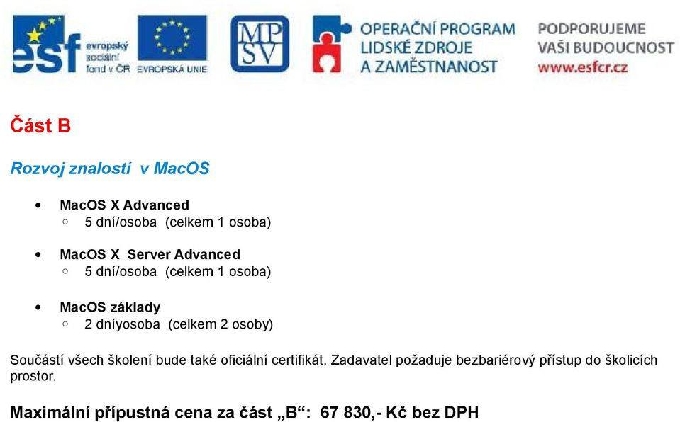 také oficiální certifikát.