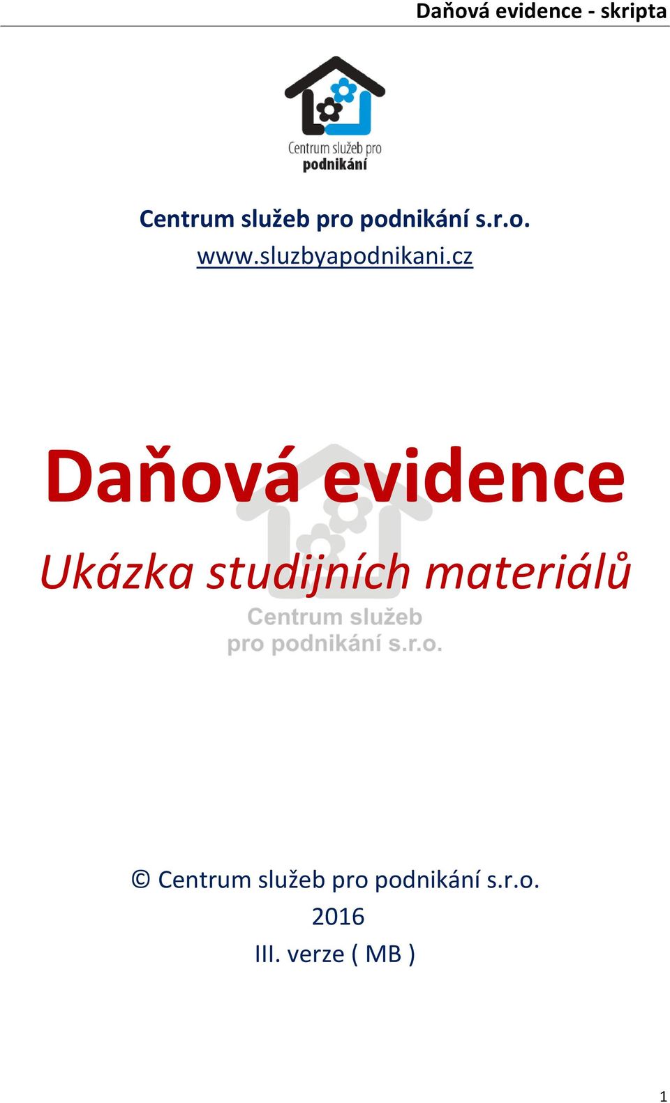 cz Daňová evidence Ukázka studijních