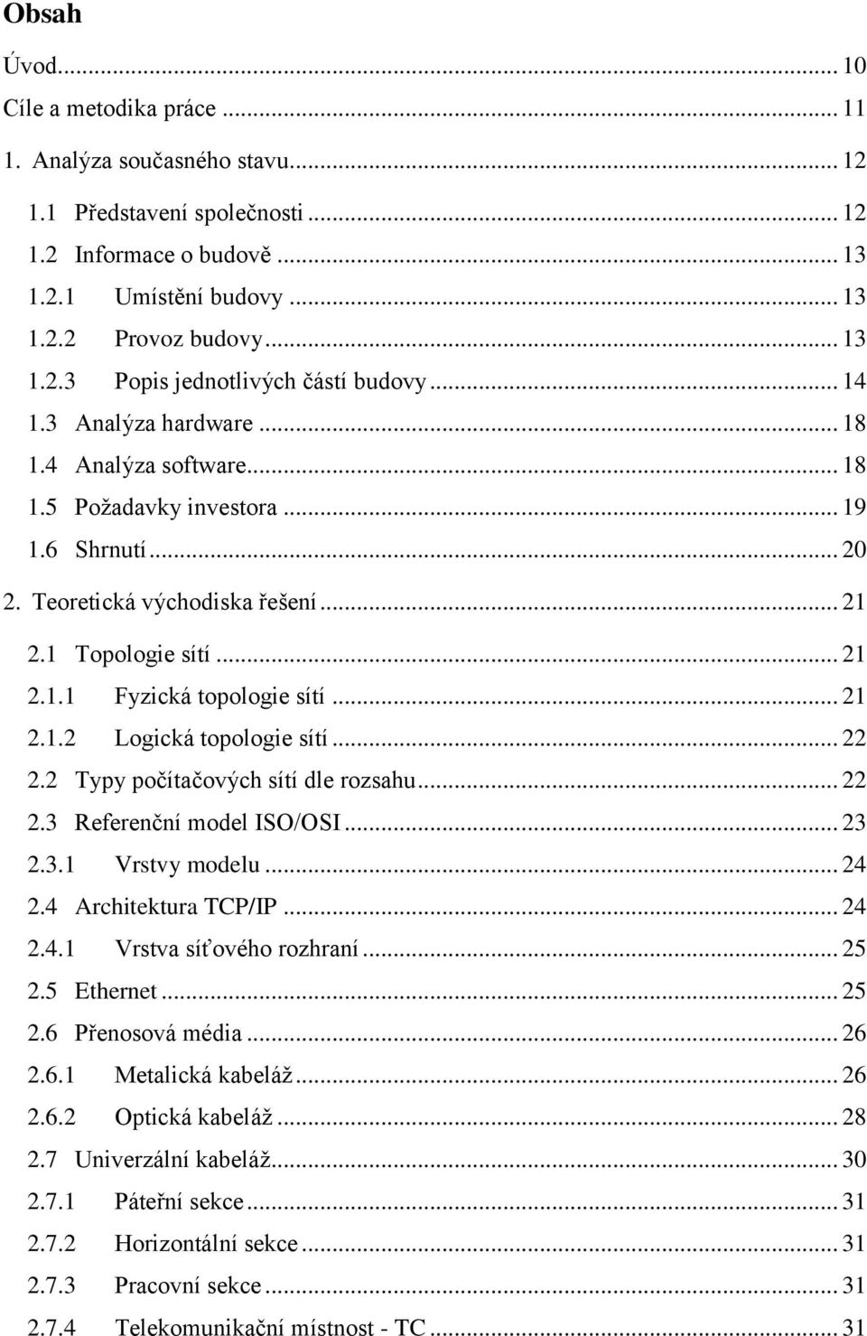 .. 21 2.1.2 Logická topologie sítí... 22 2.2 Typy počítačových sítí dle rozsahu... 22 2.3 Referenční model ISO/OSI... 23 2.3.1 Vrstvy modelu... 24 2.4 Architektura TCP/IP... 24 2.4.1 Vrstva síťového rozhraní.