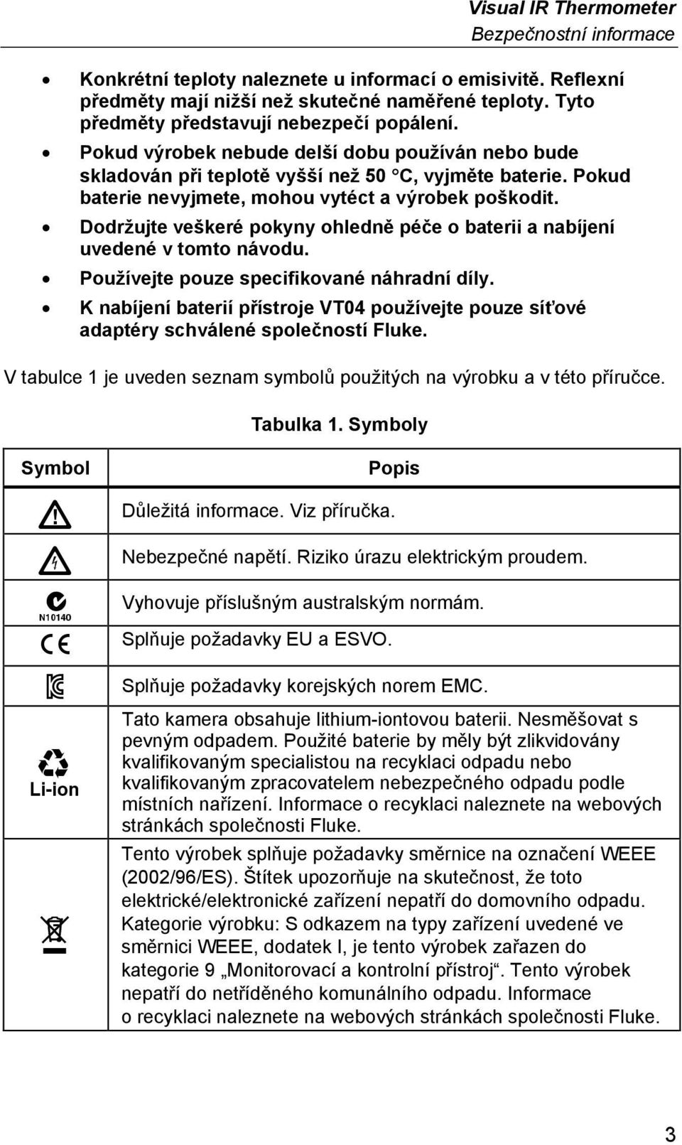 Pokud baterie nevyjmete, mohou vytéct a výrobek poškodit. Dodržujte veškeré pokyny ohledně péče o baterii a nabíjení uvedené v tomto návodu. Používejte pouze specifikované náhradní díly.