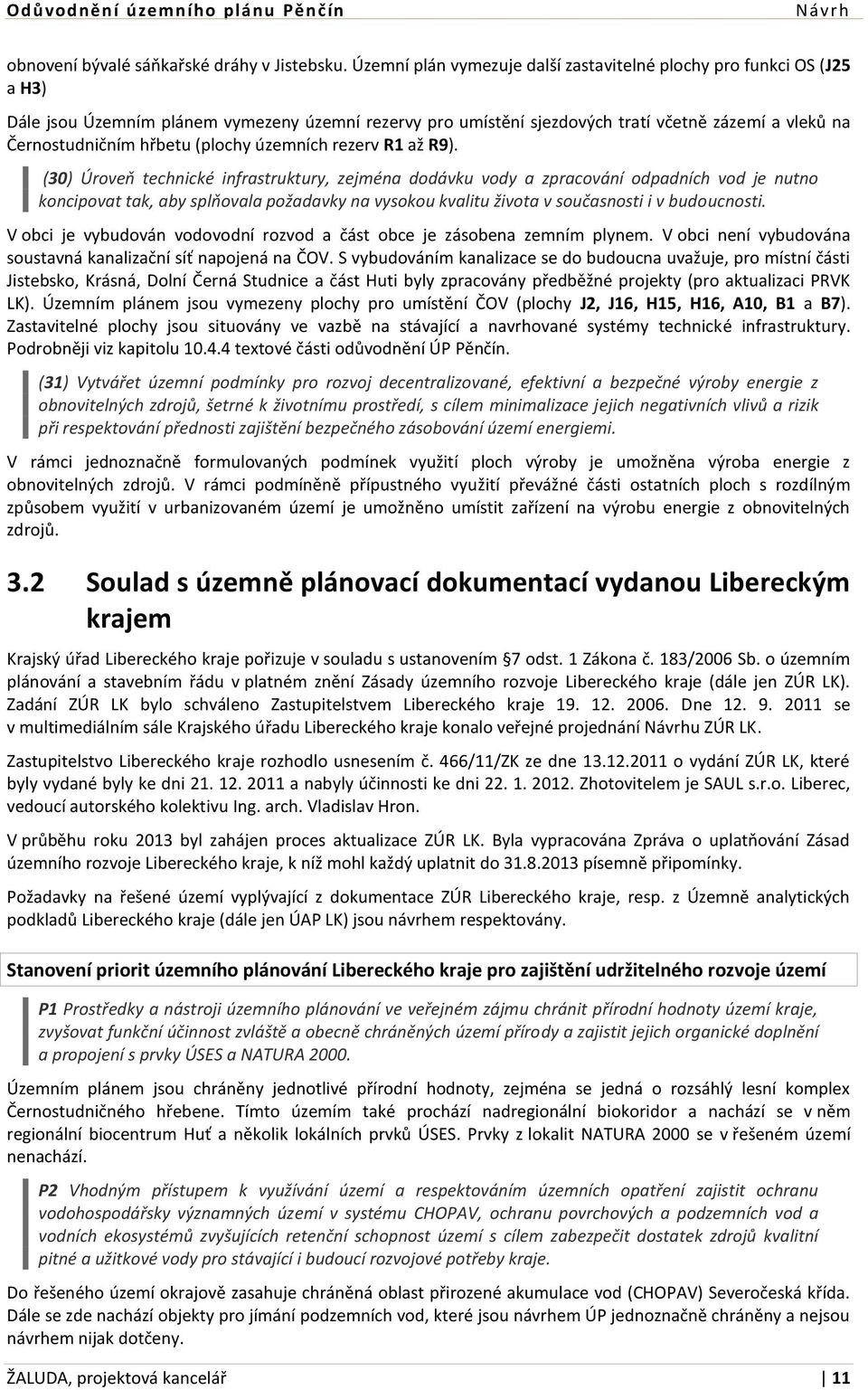 (plochy územních rezerv R1 až R9).