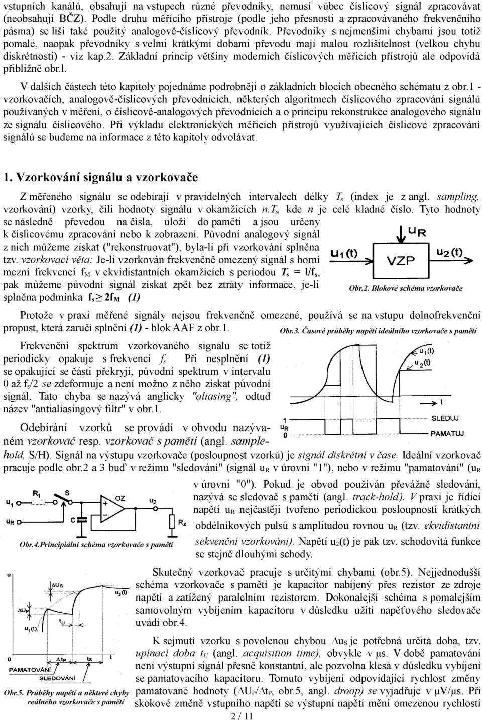 Obr.1. Obecné blokové schéma měřícího přístroje využívajícího číslicové  zpracování signálu - PDF Stažení zdarma