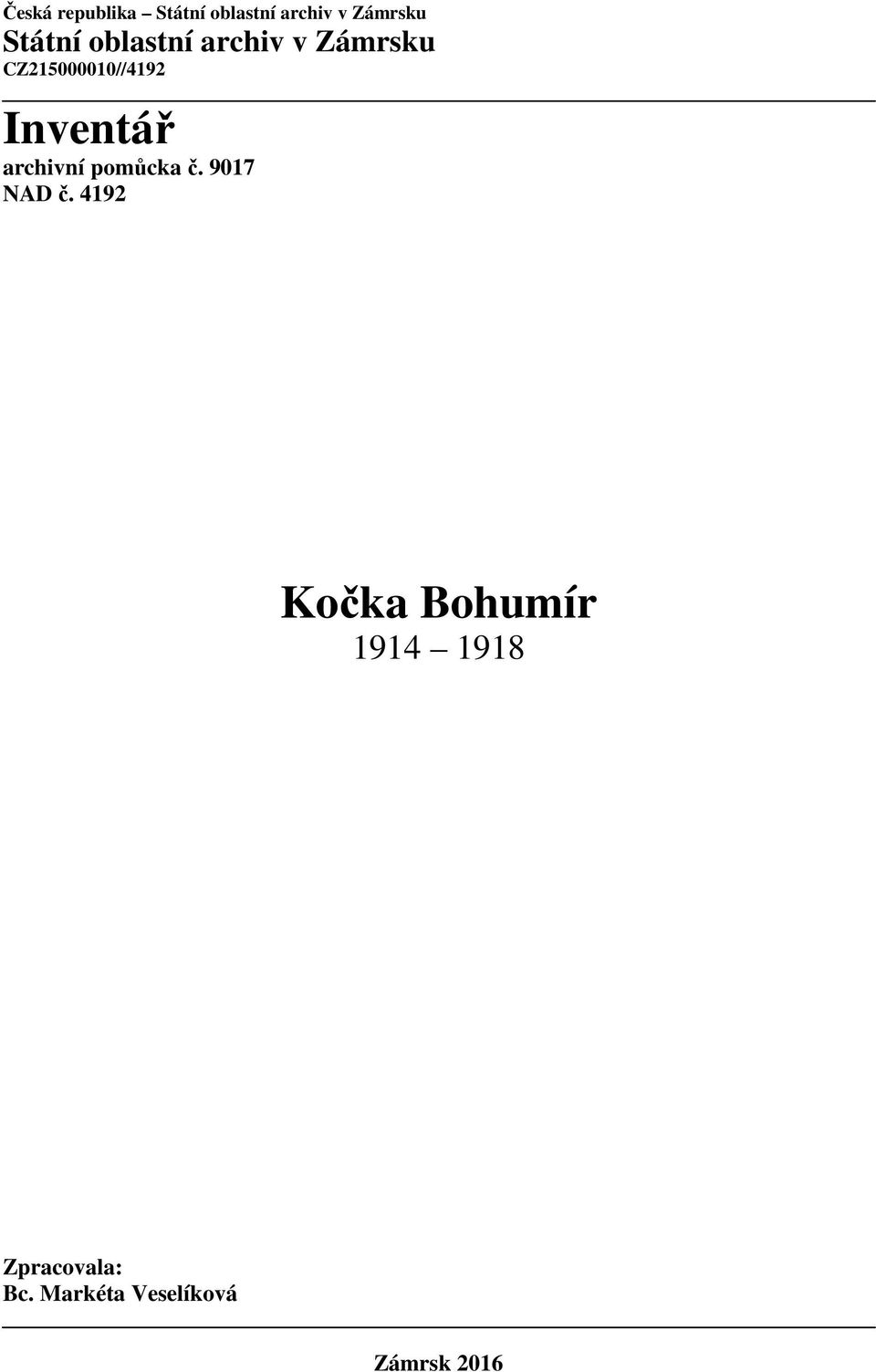 archivní pomůcka č. 9017 NAD č.