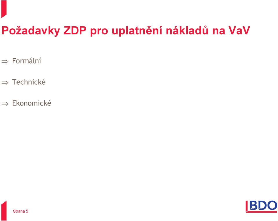 VaV Formální