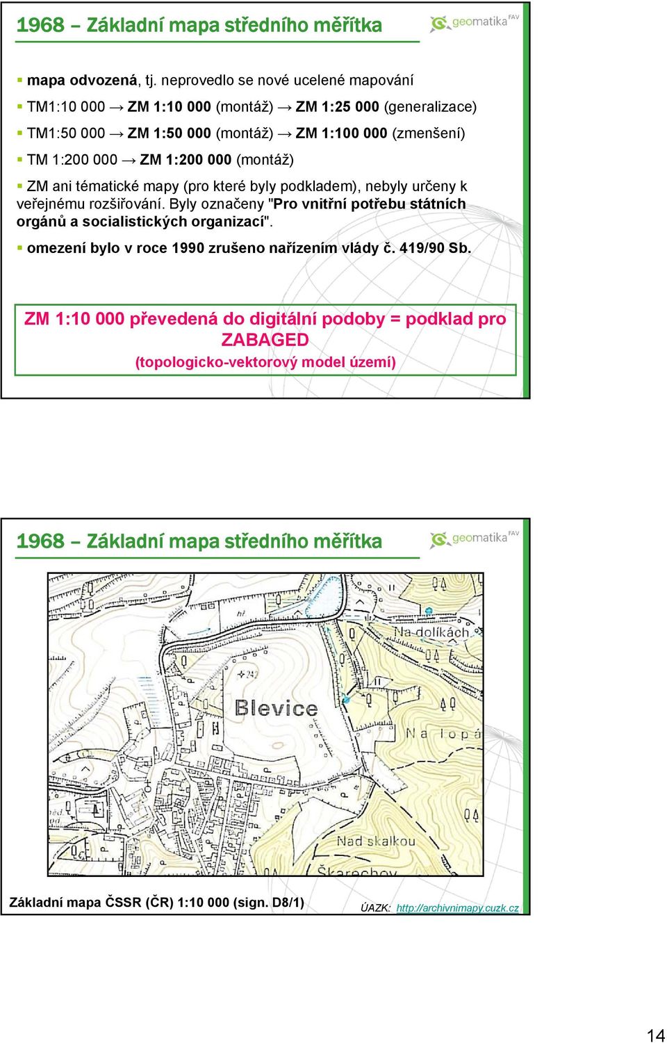 ZM 1:200 000 (montáž) ZM ani tématické mapy (pro které byly podkladem), nebyly určeny k veřejnému rozšiřování.