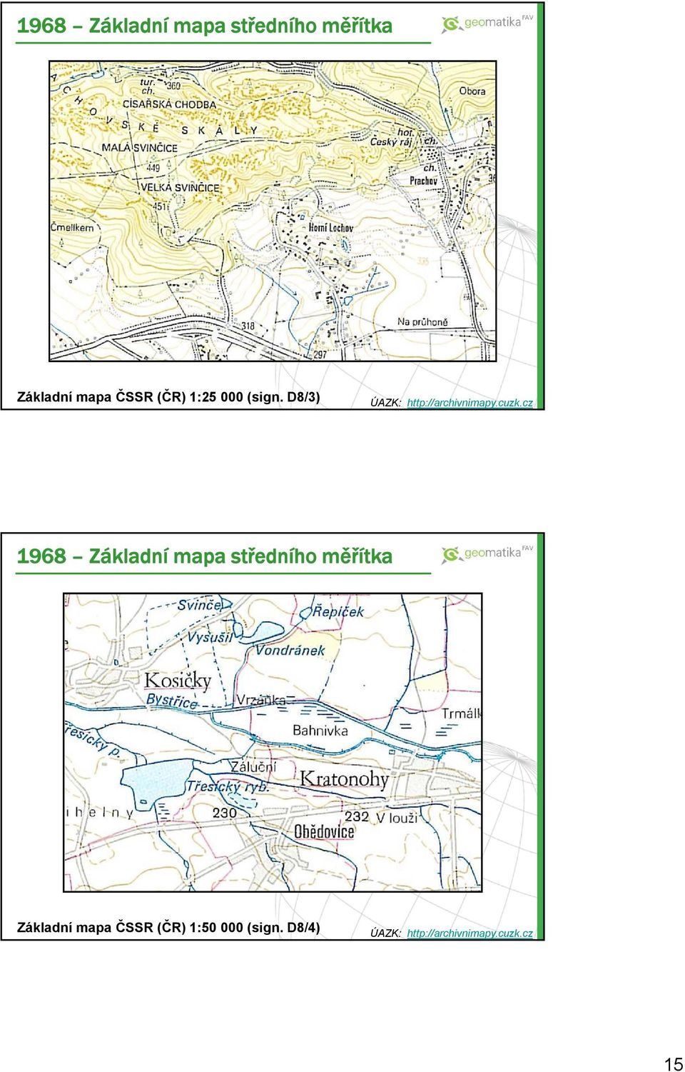 D8/3)  Základní mapa ČSSR (ČR) 1:50 000
