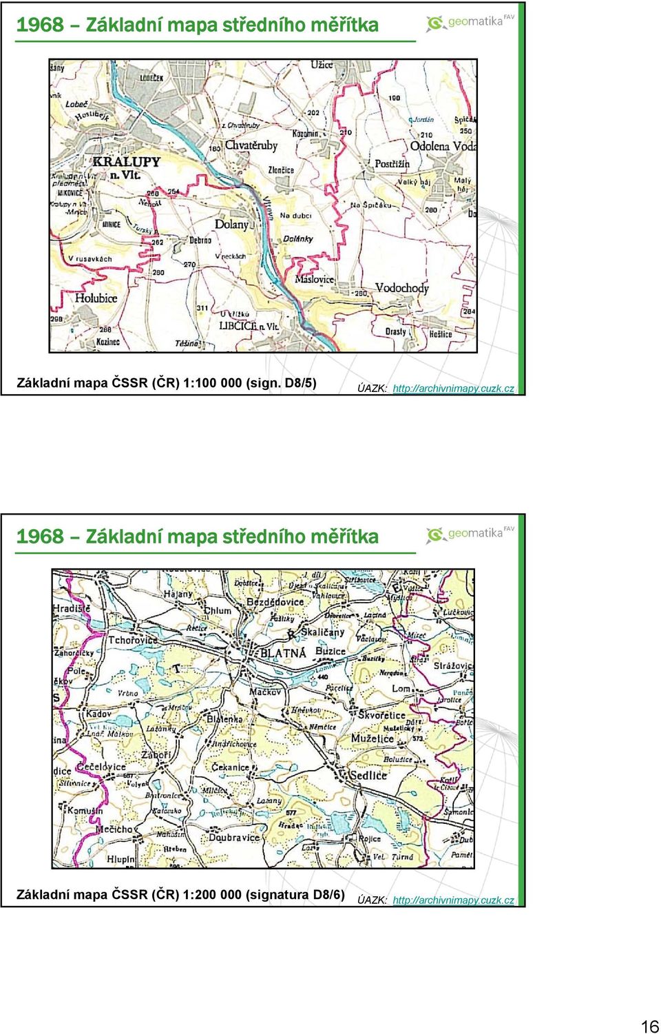 D8/5)  Základní mapa ČSSR (ČR) 1:200 000