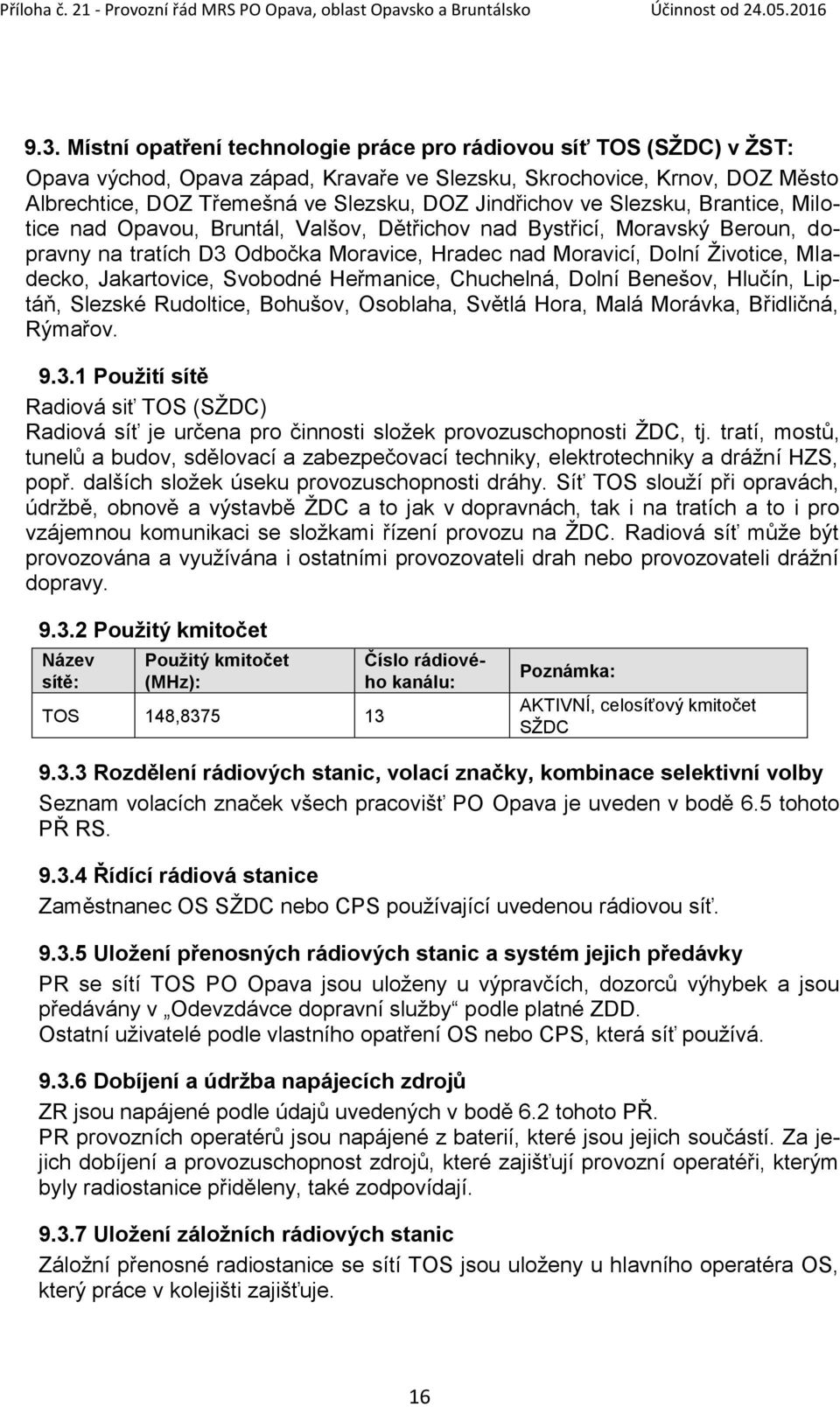 Jakartovice, Svobodné Heřmanice, Chuchelná, Dolní Benešov, Hlučín, Liptáň, Slezské Rudoltice, Bohušov, Osoblaha, Světlá Hora, Malá Morávka, Břidličná, Rýmařov. 9.3.