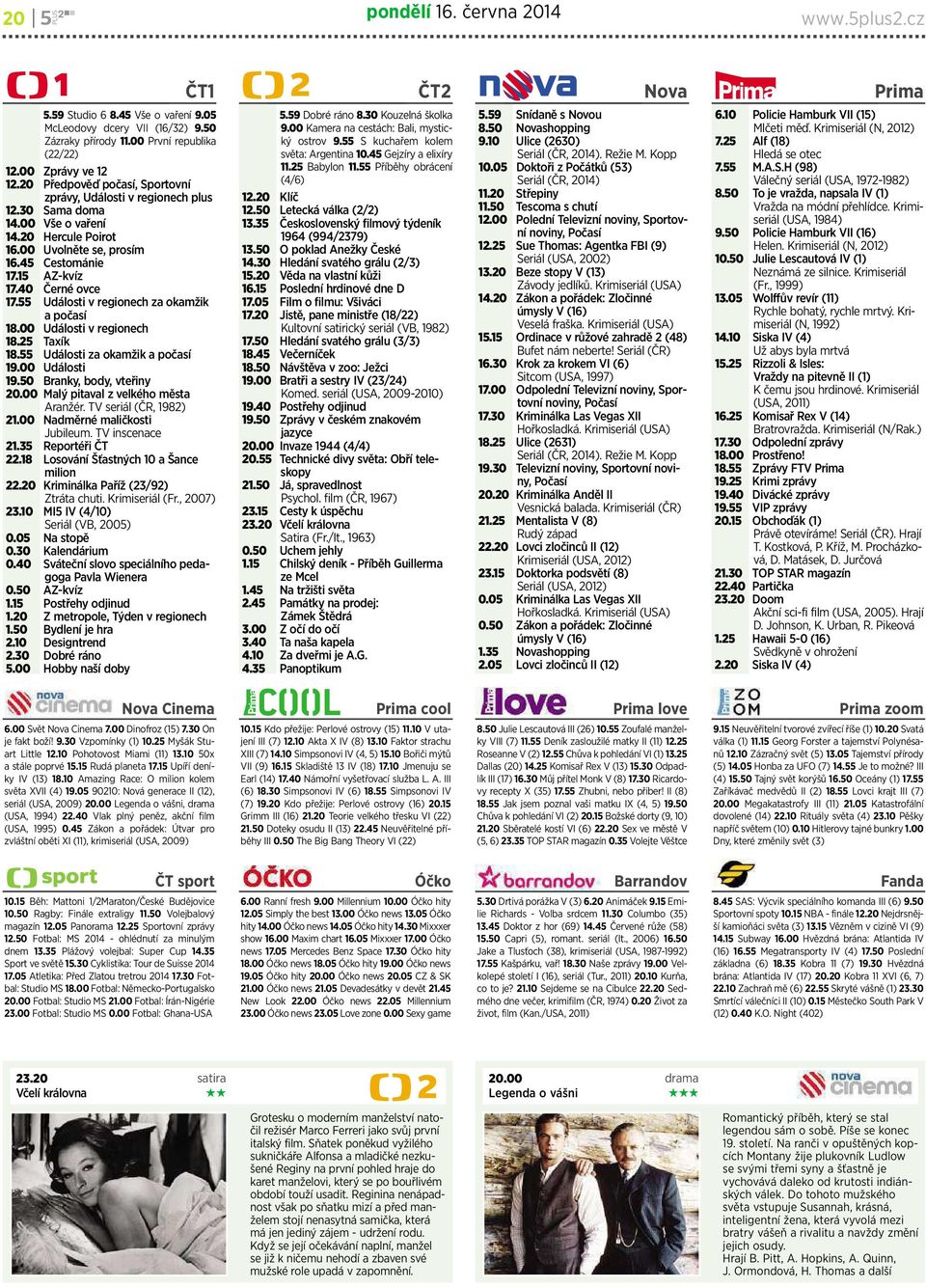 55 Události v regionech za okamžik apočasí 18.00 Události vregionech 18.25 Taxík 18.55 Události za okamžik apočasí 19.00 Události 19.50 Branky, body,vteřiny 20.00 Malý pitaval z velkého města Aranžér.