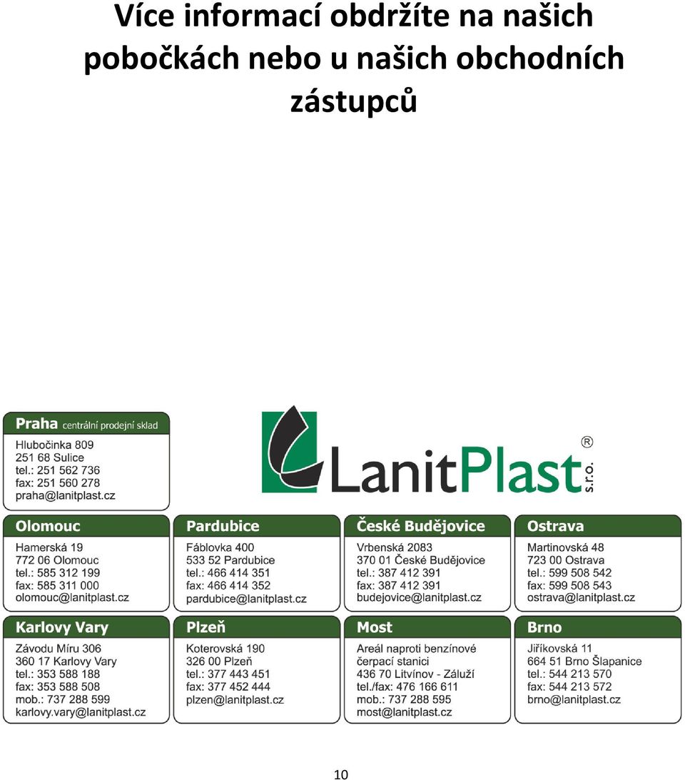 pobočkách nebo u