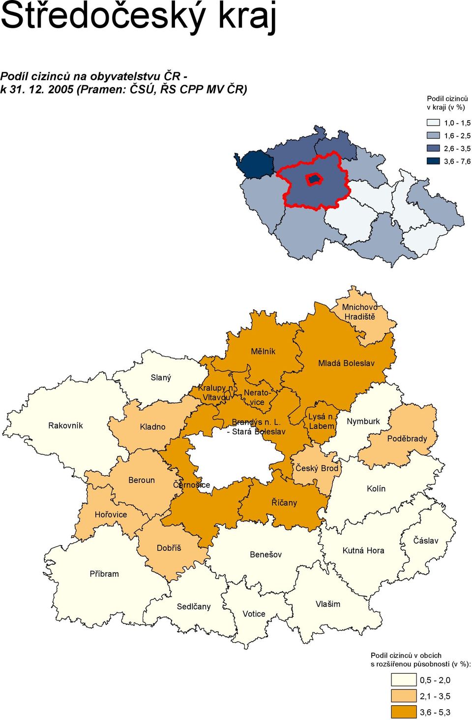 Mladá Boleslav Slaný Kralupy n. Vltavou Neratovice Rakovník Kladno Brandýs n. L. - Stará Boleslav Lysá n.