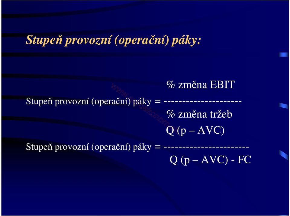 --------------------- % změna tržeb Q (p AVC) 