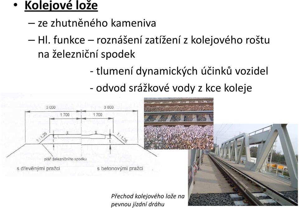 železniční spodek - tlumení dynamických účinků vozidel