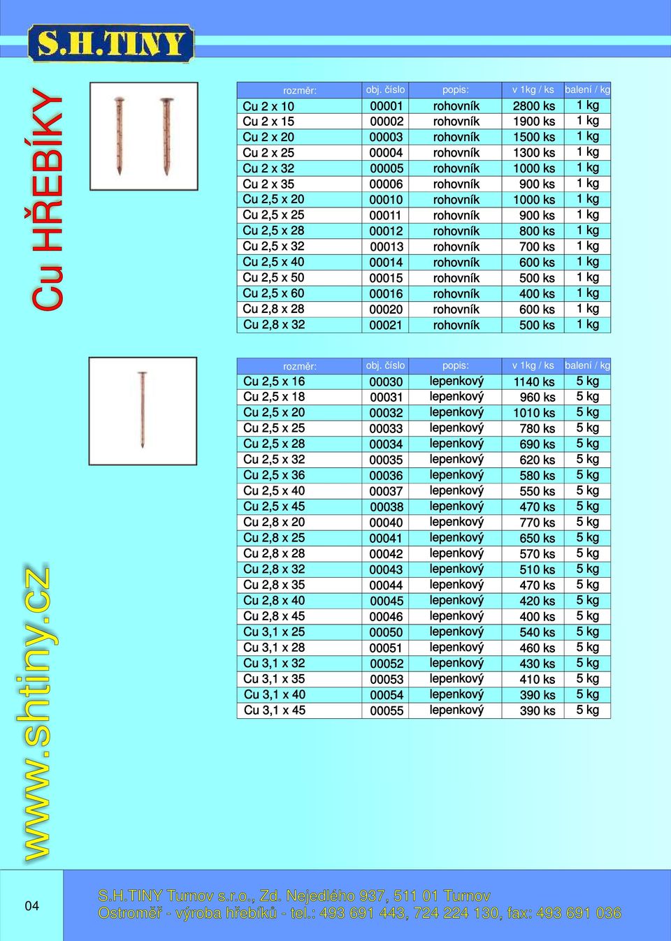 x 28 Cu 2,5 x 32 Cu 2,5 x 36 Cu 2,5 x 40 Cu 2,5 x 45 Cu 2,8 x 20 Cu 2,8 x 25 Cu 2,8 x 28 Cu 2,8 x 32 Cu 2,8 x 35 Cu 2,8 x 40 Cu 2,8 x 45 Cu 3,1 x 25 Cu 3,1 x 28 Cu 3,1 x 32 Cu 3,1 x 35 Cu 3,1 x 40 Cu