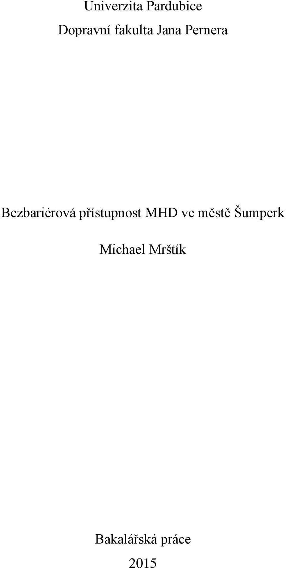 přístupnost MHD ve městě Šumperk