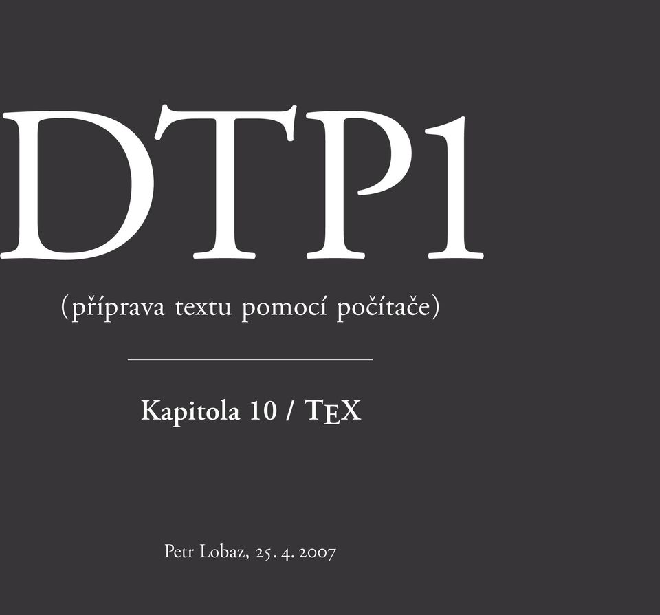 počítače) Kapitola
