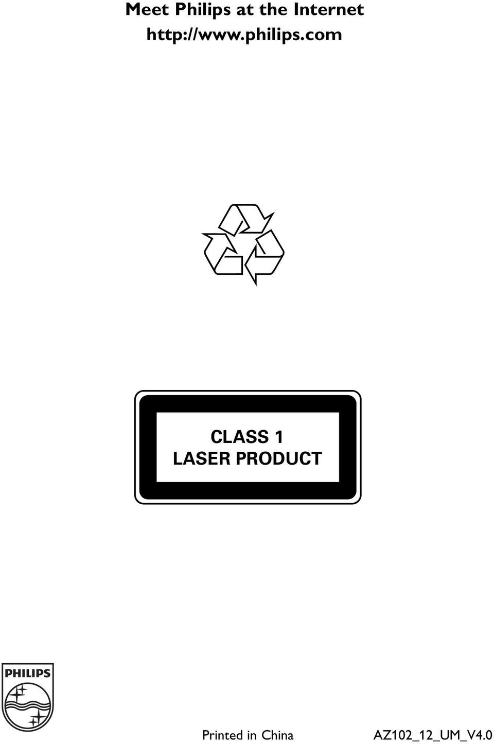com W CLASS 1 LASER PRODUCT