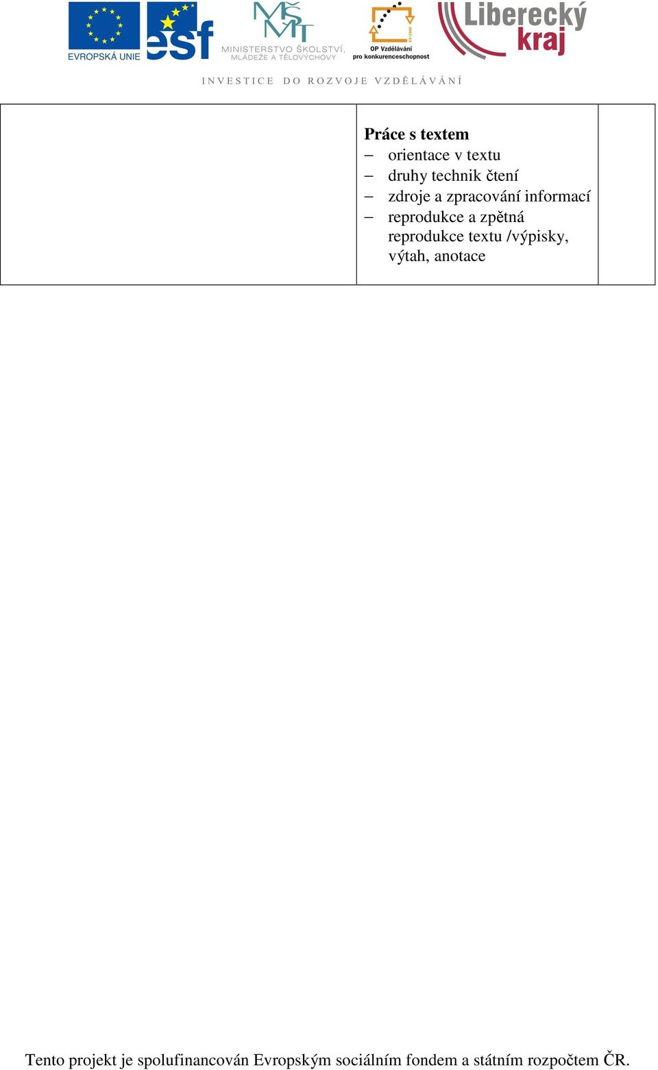 zpracování informací reprodukce a
