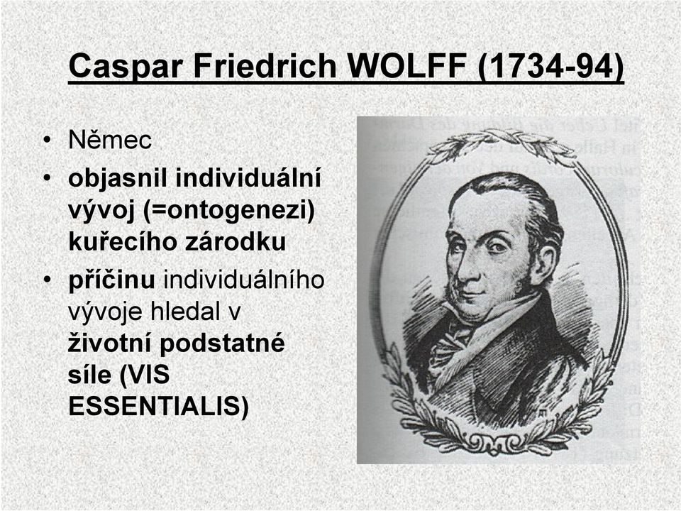kuřecího zárodku příčinu individuálního