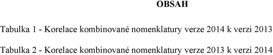 k verzi 2013 Tabulka 2 - Korelace