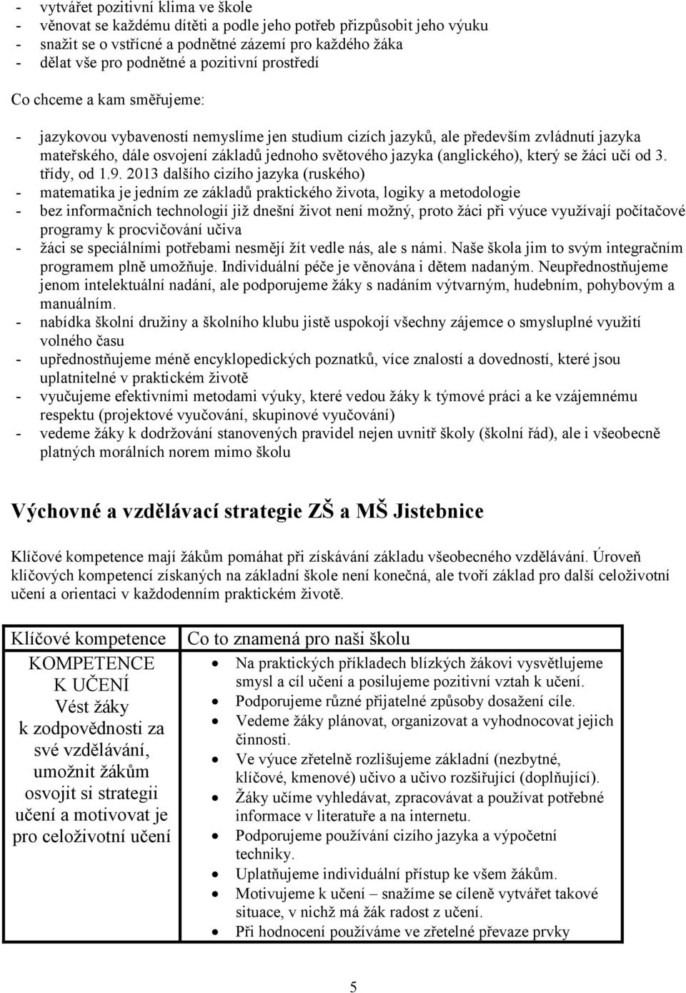 (anglického), který se žáci učí od 3. třídy, od 1.9.