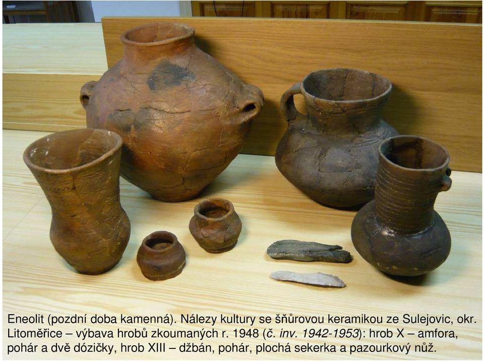 Litoměřice výbava hrobů zkoumaných r. 1948 (č. inv.