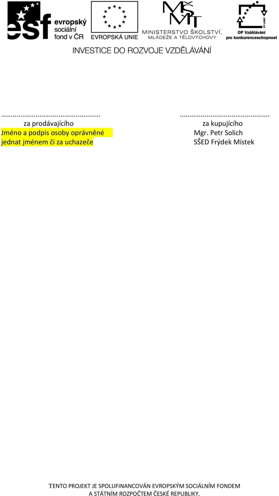 oprávněné Mgr.
