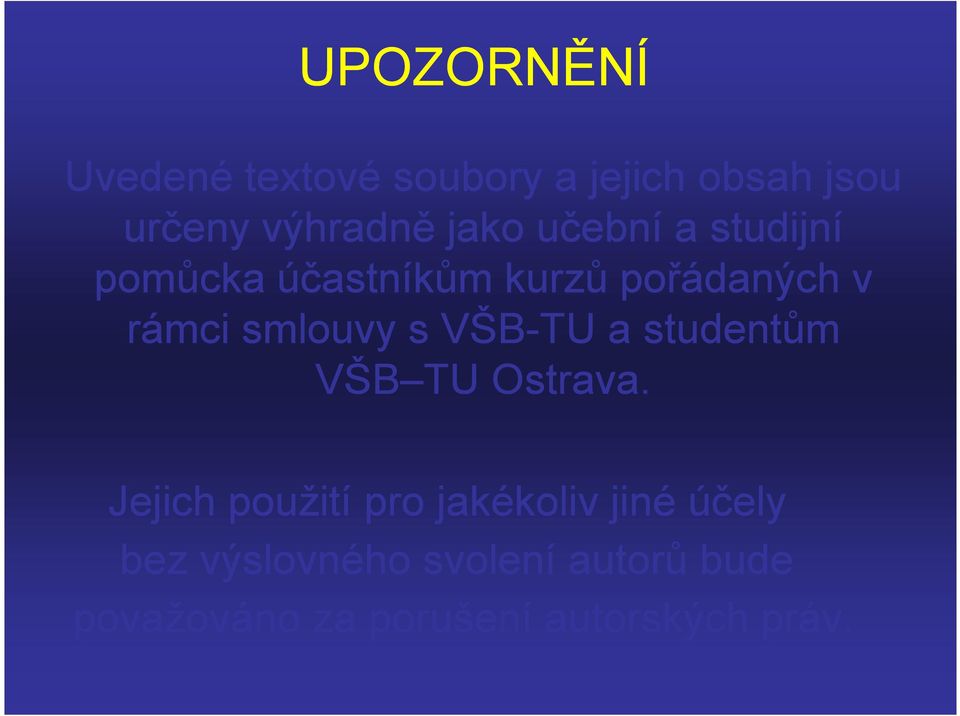s VŠB-TU a studentům VŠB TU Ostrava.